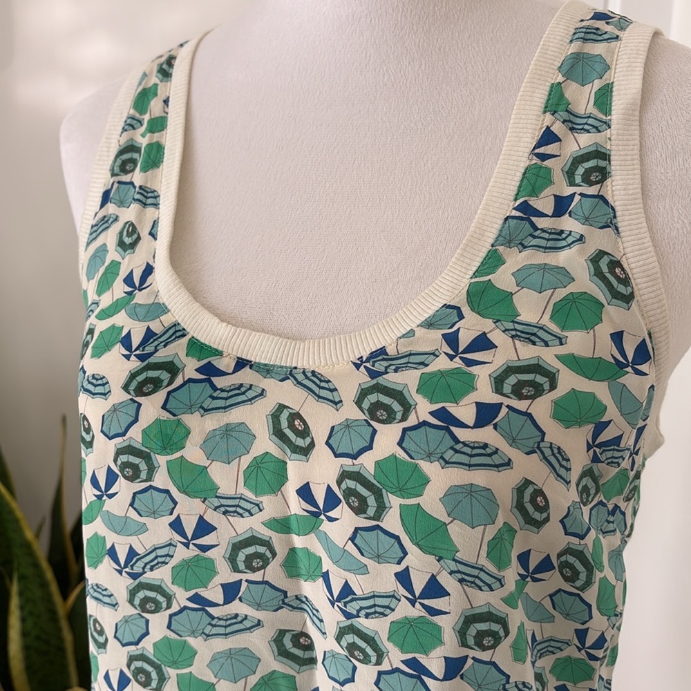 Joie Racerback 100% Silk Umbrella Tank size XS - Picture 2 of 8
